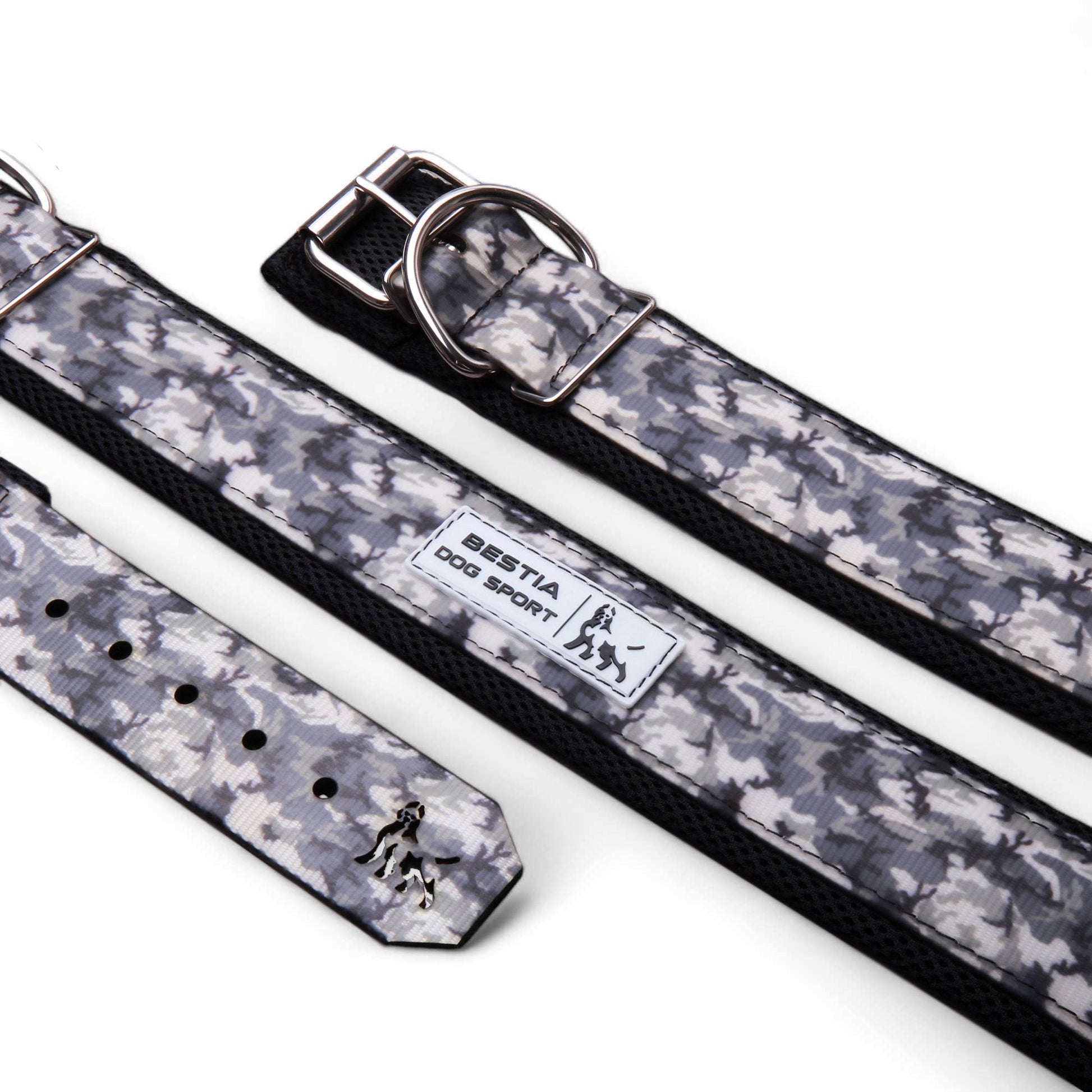 BESTIA DOG SPORT COLLAR GREY CAMO - Bestia Dog Sport