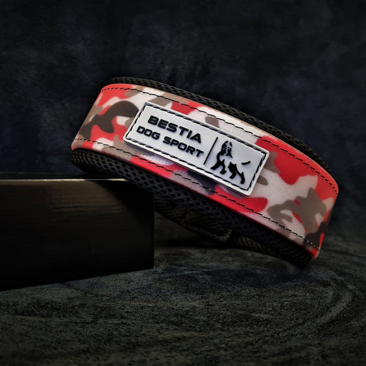 BESTIA DOG SPORT COLLAR RED CAMO - Bestia Dog Sport