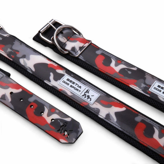 BESTIA DOG SPORT COLLAR RED CAMO - Bestia Dog Sport