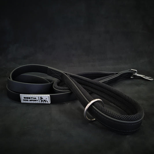 BESTIA DOG SPORT dual handle leash black - Bestia Dog Sport