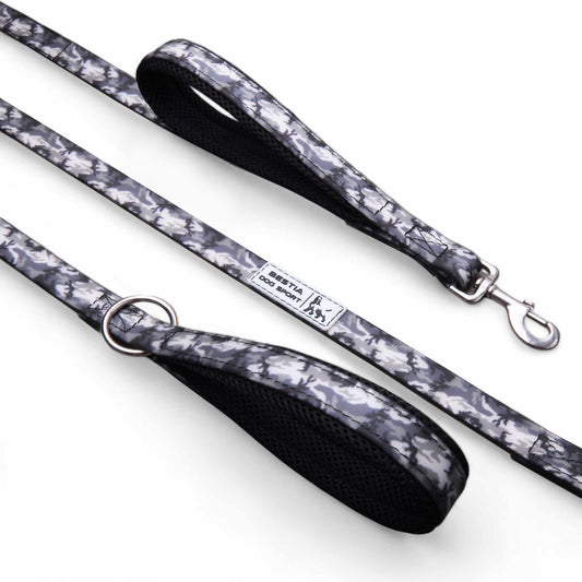 BESTIA DOG SPORT dual handle leash grey camo - Bestia Dog Sport