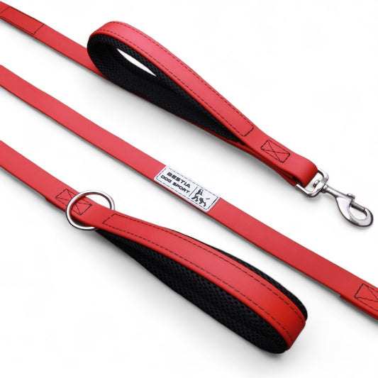 BESTIA DOG SPORT dual handle leash Red - Bestia Dog Sport