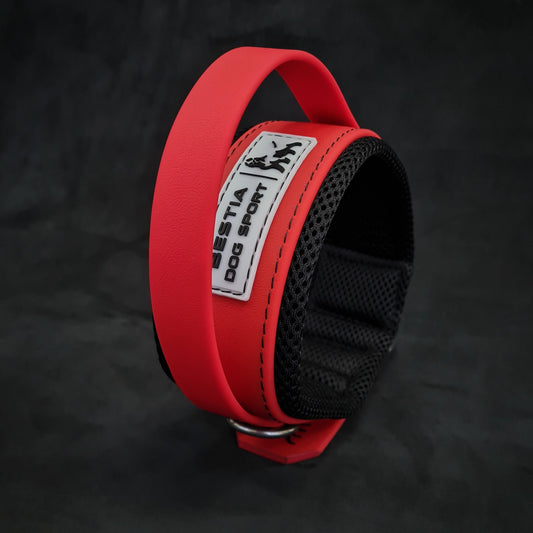 BESTIA DOG SPORT HANDLE COLLAR ALL RED - Bestia Dog Sport