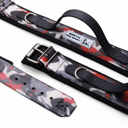 BESTIA DOG SPORT HANDLE COLLAR RED CAMO - Bestia Dog Sport