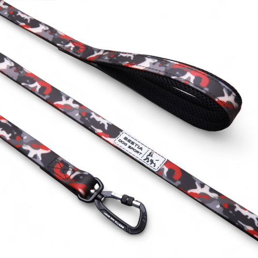 BESTIA DOG SPORT Tactical Leash Red Camo - Bestia Dog Sport