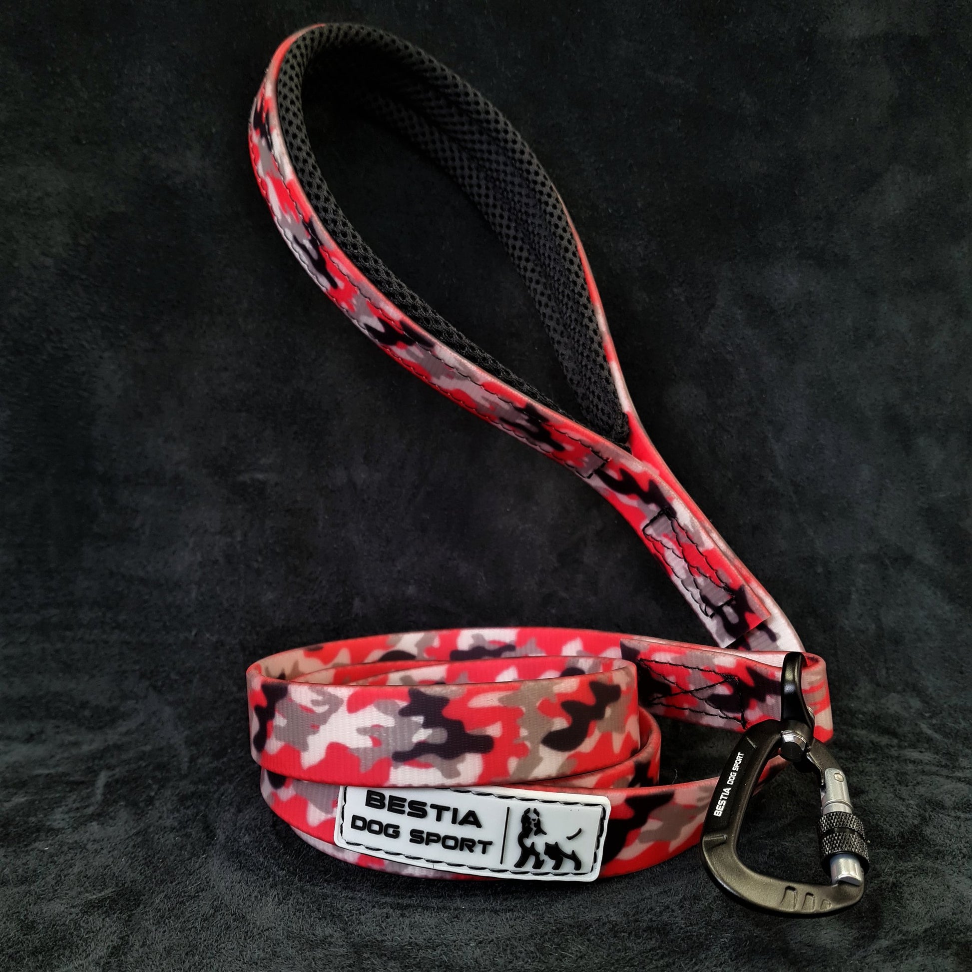 BESTIA DOG SPORT Tactical Leash Red Camo - Bestia Dog Sport