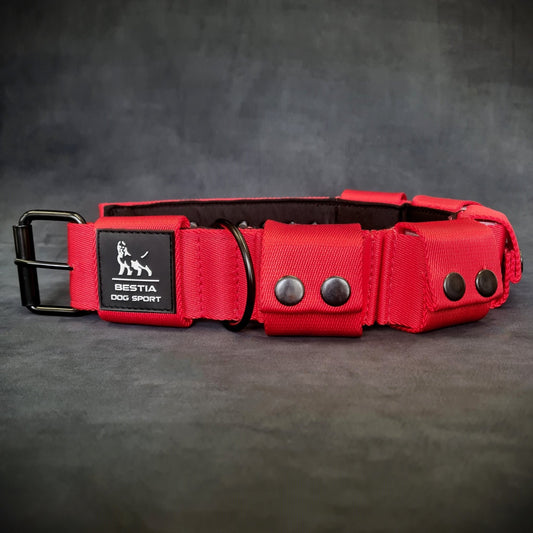 BESTIA DOG SPORT Weighted Dog Training Collar Red - Bestia Dog Sport